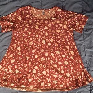 Women’s 2XL Snow White Theme Pattern LuLaRoe Perfect T